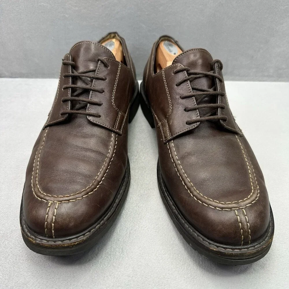 Mephisto Phoebus Mens Size 13 Derby Brown Leather Apron Seam Split Toe‎ Dress
